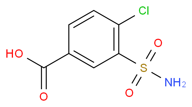 4-Chloro-3-sulfamoylbenzoic acid_Molecular_structure_CAS_1205-30-7)