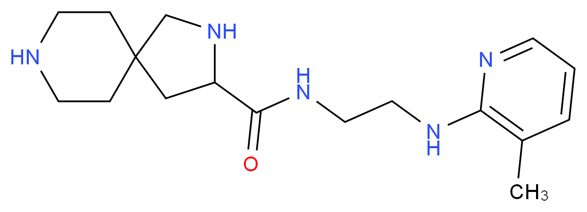 N-{2-[(3-methyl-2-pyridinyl)amino]ethyl}-2,8-diazaspiro[4.5]decane-3-carboxamide_Molecular_structure_CAS_)