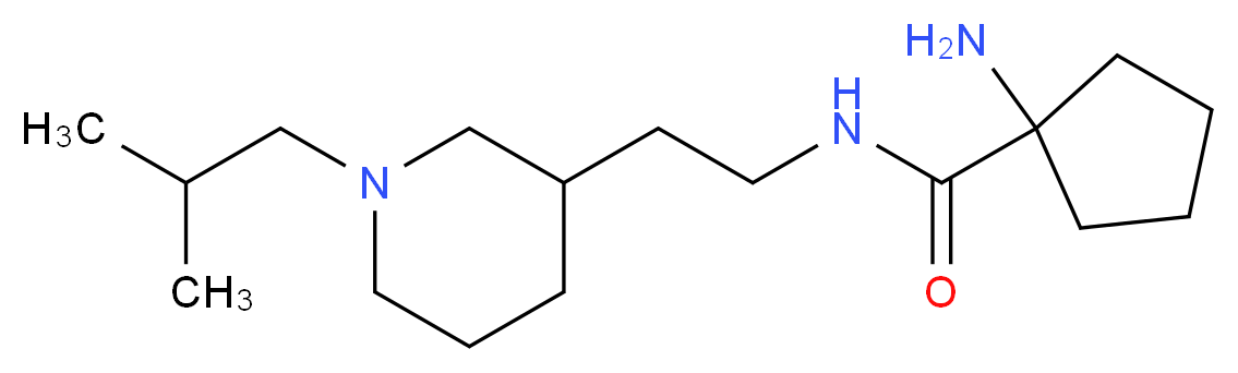 1-amino-N-[2-(1-isobutylpiperidin-3-yl)ethyl]cyclopentanecarboxamide_Molecular_structure_CAS_)