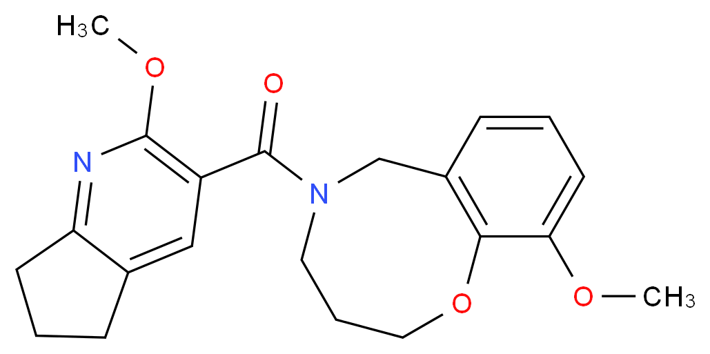 10-methoxy-5-[(2-methoxy-6,7-dihydro-5H-cyclopenta[b]pyridin-3-yl)carbonyl]-3,4,5,6-tetrahydro-2H-1,5-benzoxazocine_Molecular_structure_CAS_)