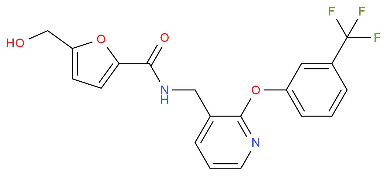 5-(hydroxymethyl)-N-({2-[3-(trifluoromethyl)phenoxy]pyridin-3-yl}methyl)-2-furamide_Molecular_structure_CAS_)