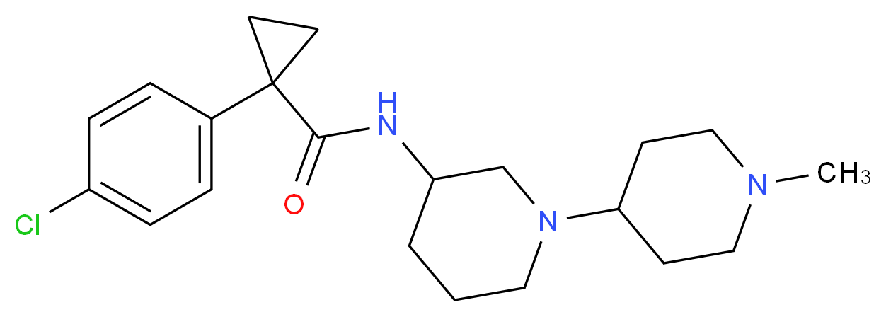 1-(4-chlorophenyl)-N-(1'-methyl-1,4'-bipiperidin-3-yl)cyclopropanecarboxamide_Molecular_structure_CAS_)