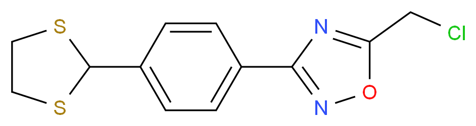 5-(chloromethyl)-3-[4-(1,3-dithiolan-2-yl)phenyl]-1,2,4-oxadiazole_Molecular_structure_CAS_287197-10-8)