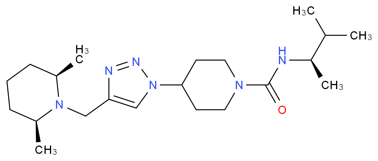 4-(4-{[(2R,6S)-2,6-dimethylpiperidin-1-yl]methyl}-1H-1,2,3-triazol-1-yl)-N-[(1R)-1,2-dimethylpropyl]piperidine-1-carboxamide_Molecular_structure_CAS_)