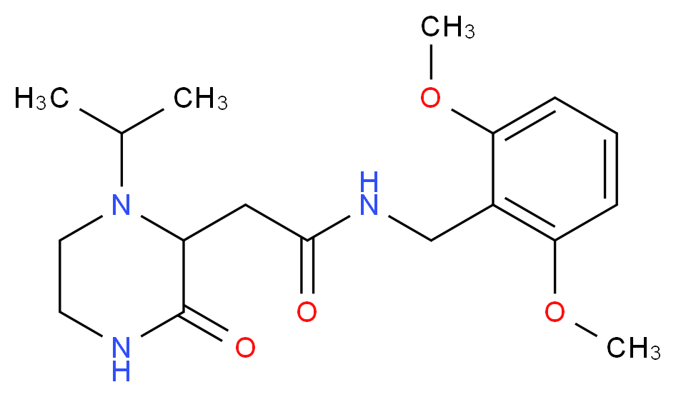 N-(2,6-dimethoxybenzyl)-2-(1-isopropyl-3-oxo-2-piperazinyl)acetamide_Molecular_structure_CAS_)