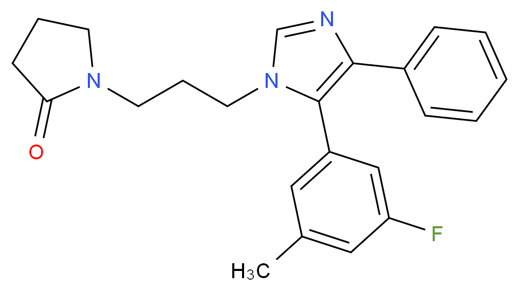 1-{3-[5-(3-fluoro-5-methylphenyl)-4-phenyl-1H-imidazol-1-yl]propyl}pyrrolidin-2-one_Molecular_structure_CAS_)