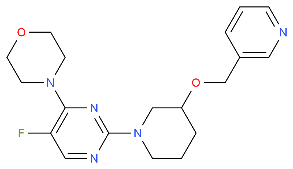 4-{5-fluoro-2-[3-(3-pyridinylmethoxy)-1-piperidinyl]-4-pyrimidinyl}morpholine_Molecular_structure_CAS_)