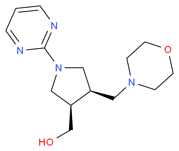 [(3R*,4R*)-4-(morpholin-4-ylmethyl)-1-pyrimidin-2-ylpyrrolidin-3-yl]methanol_Molecular_structure_CAS_)