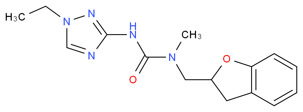 N-(2,3-dihydro-1-benzofuran-2-ylmethyl)-N'-(1-ethyl-1H-1,2,4-triazol-3-yl)-N-methylurea_Molecular_structure_CAS_)