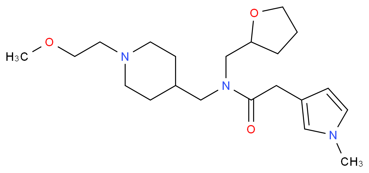 N-{[1-(2-methoxyethyl)-4-piperidinyl]methyl}-2-(1-methyl-1H-pyrrol-3-yl)-N-(tetrahydro-2-furanylmethyl)acetamide_Molecular_structure_CAS_)