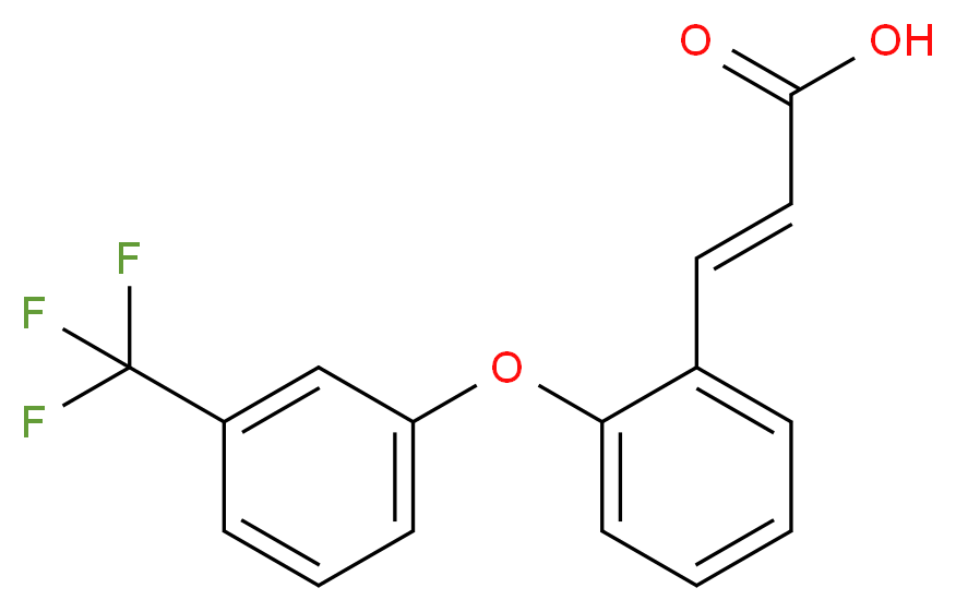 3-{2-[3-(Trifluoromethyl)phenoxy]phenyl}-acrylic acid_Molecular_structure_CAS_)