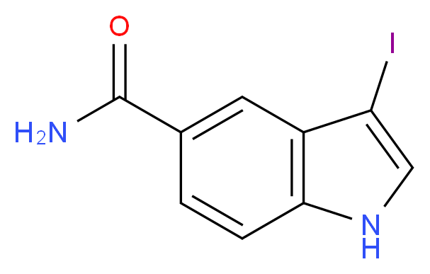 3-iodo-1H-indole-5-carboxamide_Molecular_structure_CAS_)
