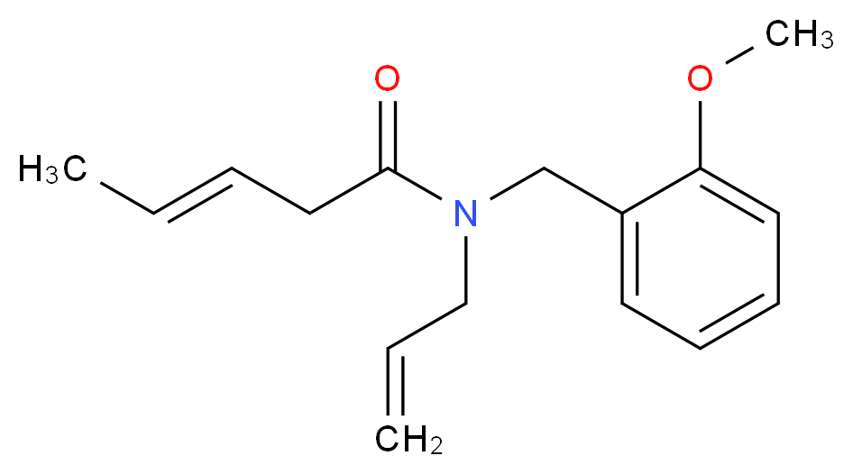 (3E)-N-allyl-N-(2-methoxybenzyl)pent-3-enamide_Molecular_structure_CAS_)