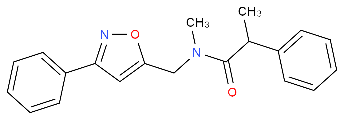 N-methyl-2-phenyl-N-[(3-phenyl-5-isoxazolyl)methyl]propanamide_Molecular_structure_CAS_)