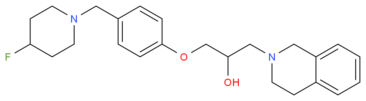 1-(3,4-dihydroisoquinolin-2(1H)-yl)-3-{4-[(4-fluoropiperidin-1-yl)methyl]phenoxy}propan-2-ol_Molecular_structure_CAS_)