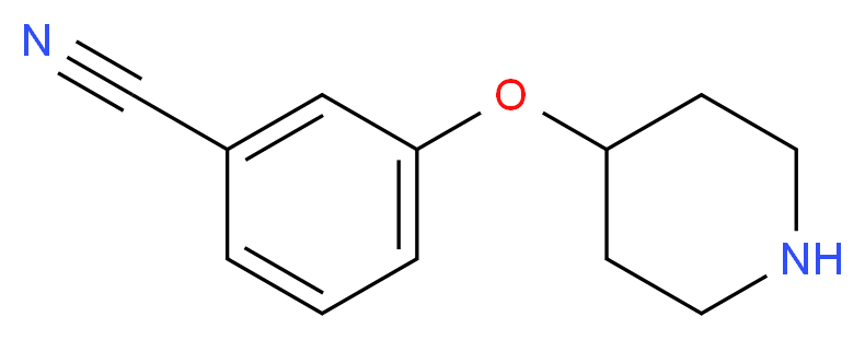 3-(piperidin-4-yloxy)benzonitrile_Molecular_structure_CAS_)