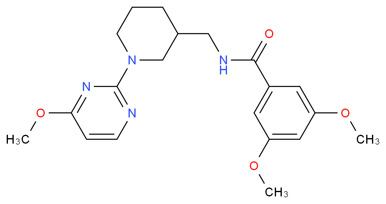3,5-dimethoxy-N-{[1-(4-methoxypyrimidin-2-yl)piperidin-3-yl]methyl}benzamide_Molecular_structure_CAS_)