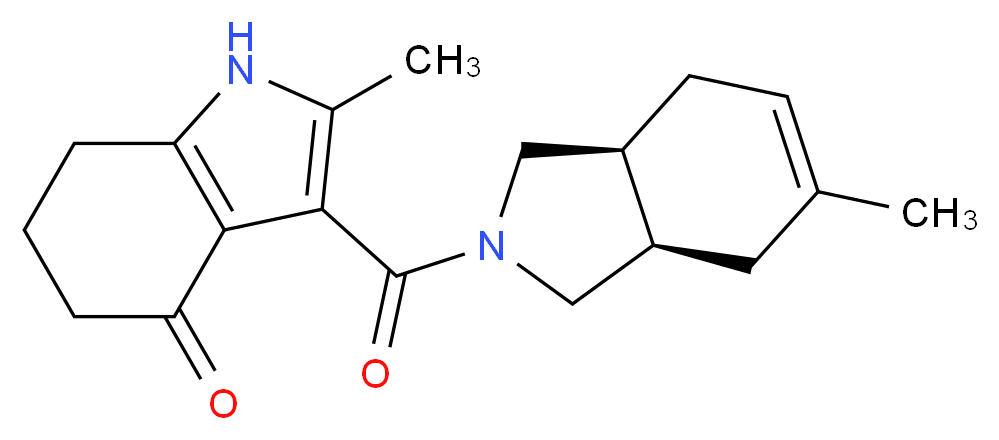 2-methyl-3-{[(3aR*,7aS*)-5-methyl-1,3,3a,4,7,7a-hexahydro-2H-isoindol-2-yl]carbonyl}-1,5,6,7-tetrahydro-4H-indol-4-one_Molecular_structure_CAS_)