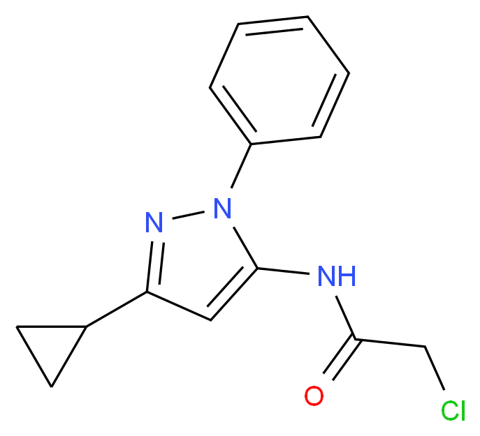 2-chloro-N-(3-cyclopropyl-1-phenyl-1H-pyrazol-5-yl)acetamide_Molecular_structure_CAS_649701-41-7)