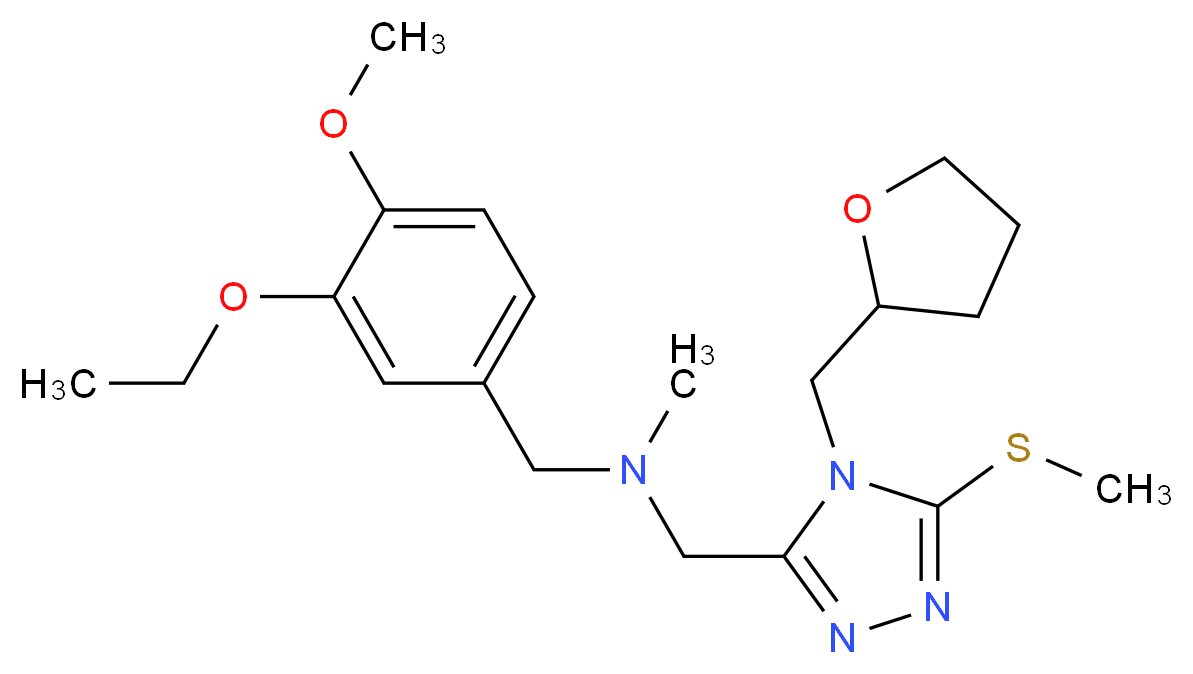 (3-ethoxy-4-methoxybenzyl)methyl{[5-(methylthio)-4-(tetrahydro-2-furanylmethyl)-4H-1,2,4-triazol-3-yl]methyl}amine_Molecular_structure_CAS_)