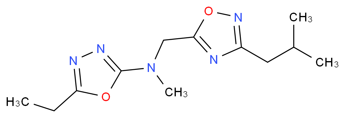 5-ethyl-N-[(3-isobutyl-1,2,4-oxadiazol-5-yl)methyl]-N-methyl-1,3,4-oxadiazol-2-amine_Molecular_structure_CAS_)