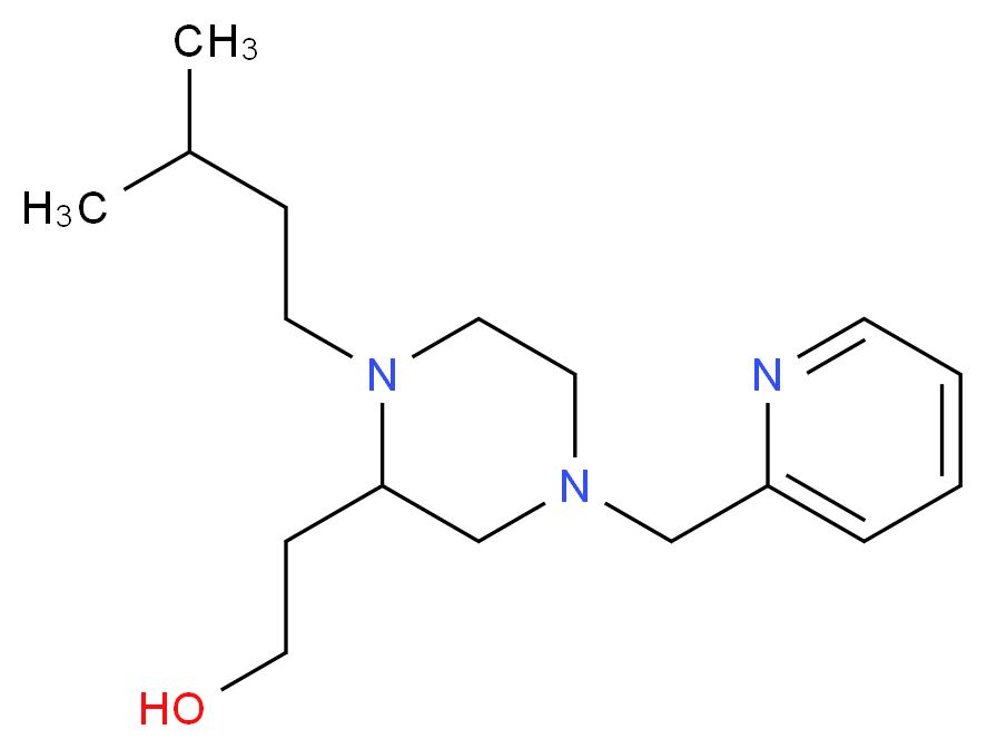 2-[1-(3-methylbutyl)-4-(2-pyridinylmethyl)-2-piperazinyl]ethanol_Molecular_structure_CAS_)
