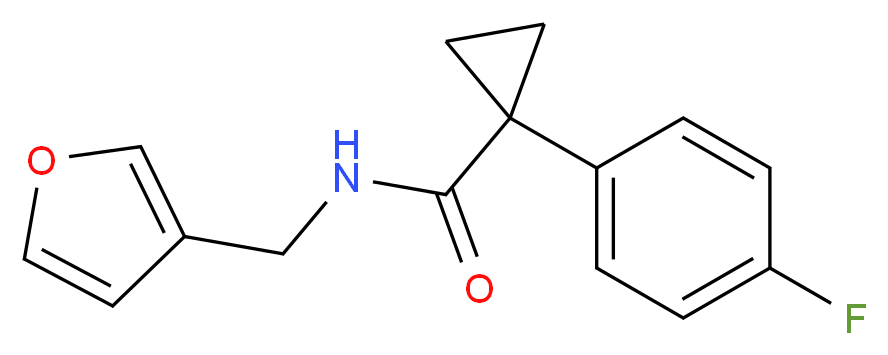 1-(4-fluorophenyl)-N-(3-furylmethyl)cyclopropanecarboxamide_Molecular_structure_CAS_)