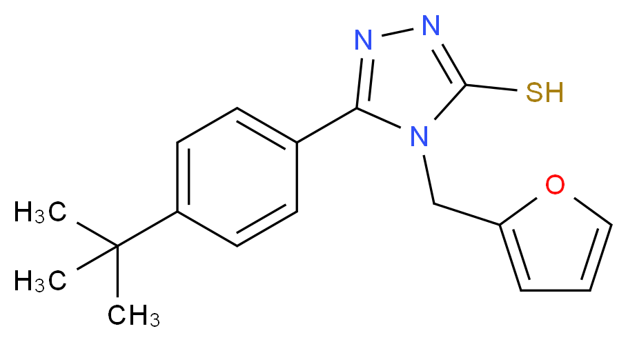 5-[4-(tert-butyl)phenyl]-4-(2-furylmethyl)-4H-1,2,4-triazole-3-thiol_Molecular_structure_CAS_261946-00-3)