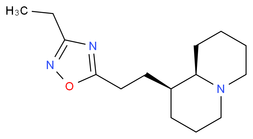 (1S,9aR)-1-[2-(3-ethyl-1,2,4-oxadiazol-5-yl)ethyl]octahydro-2H-quinolizine_Molecular_structure_CAS_)