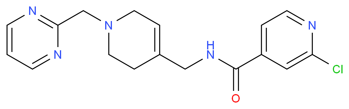 2-chloro-N-{[1-(pyrimidin-2-ylmethyl)-1,2,3,6-tetrahydropyridin-4-yl]methyl}isonicotinamide_Molecular_structure_CAS_)