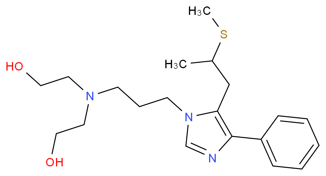 2,2'-[(3-{5-[2-(methylthio)propyl]-4-phenyl-1H-imidazol-1-yl}propyl)imino]diethanol_Molecular_structure_CAS_)