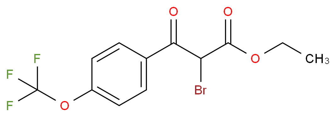 Ethyl 2-bromo-3-oxo-3-[4-(trifluoromethoxy)phenyl]propanoate_Molecular_structure_CAS_)