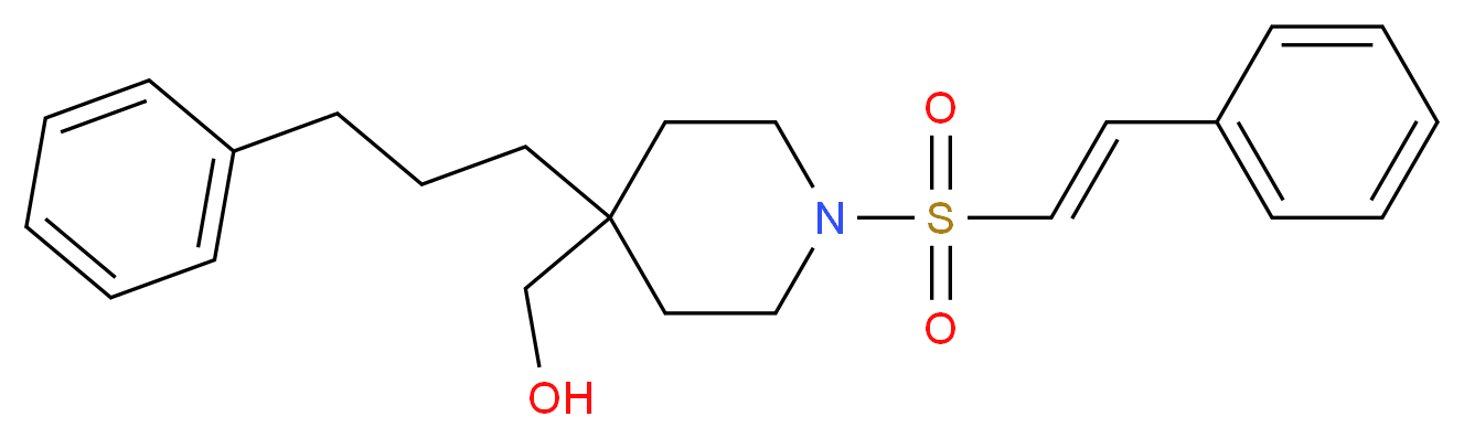 (4-(3-phenylpropyl)-1-{[(E)-2-phenylvinyl]sulfonyl}-4-piperidinyl)methanol_Molecular_structure_CAS_)