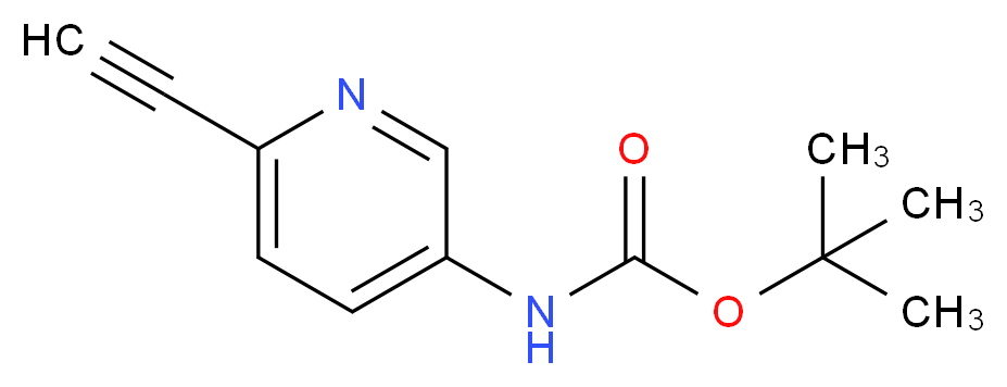 tert-butyl 6-ethynylpyridin-3-ylcarbamate_Molecular_structure_CAS_868736-63-4)