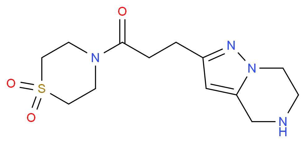 2-[3-(1,1-dioxido-4-thiomorpholinyl)-3-oxopropyl]-4,5,6,7-tetrahydropyrazolo[1,5-a]pyrazine_Molecular_structure_CAS_)
