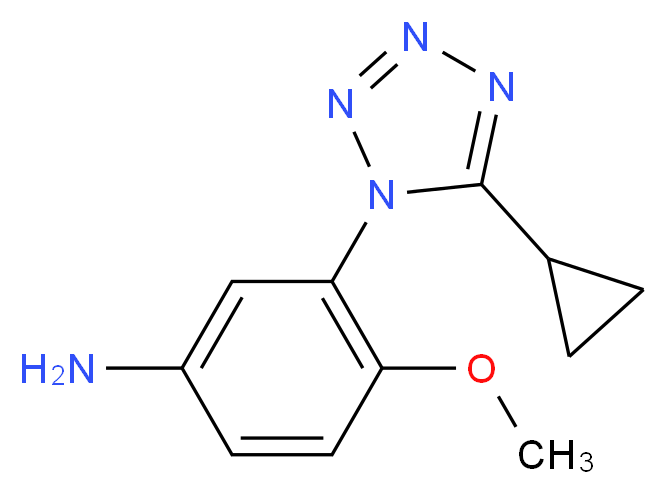 3-(5-cyclopropyl-1H-1,2,3,4-tetrazol-1-yl)-4-methoxyaniline_Molecular_structure_CAS_)