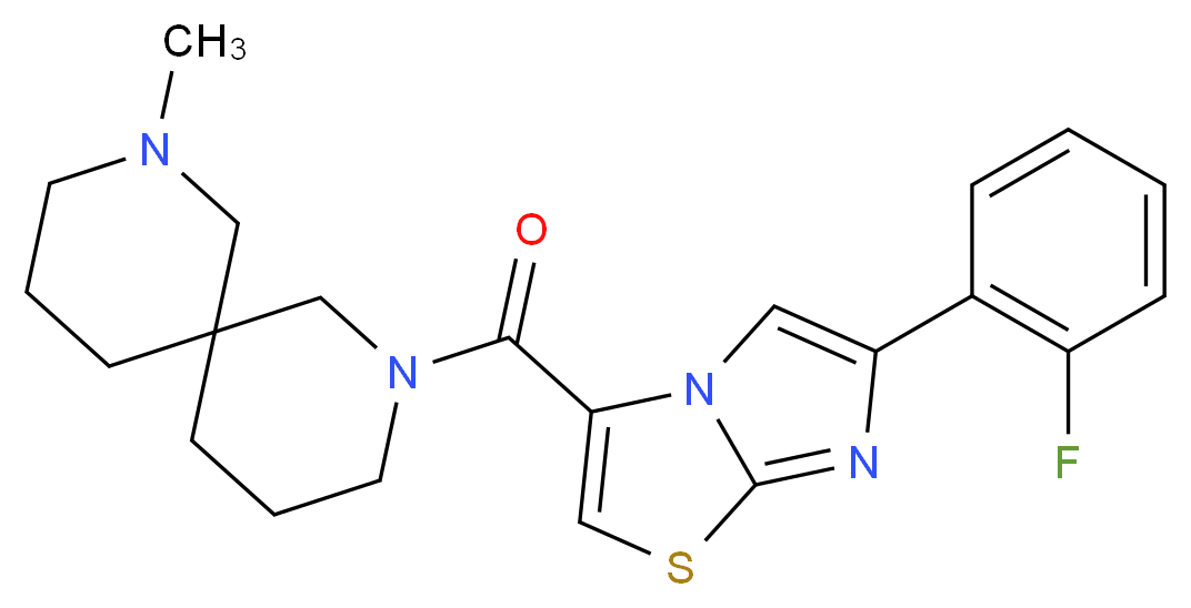 2-{[6-(2-fluorophenyl)imidazo[2,1-b][1,3]thiazol-3-yl]carbonyl}-8-methyl-2,8-diazaspiro[5.5]undecane_Molecular_structure_CAS_)