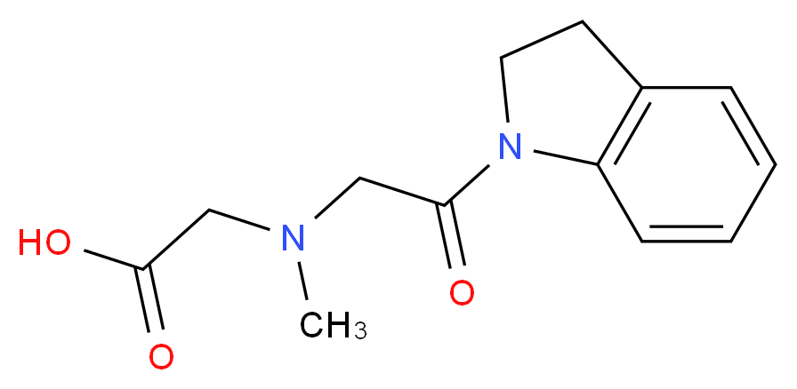 2-((2-(indolin-1-yl)-2-oxoethyl)(methyl)amino)acetic acid_Molecular_structure_CAS_)