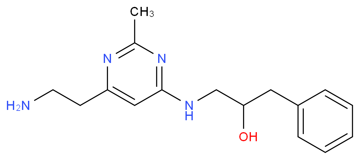 1-{[6-(2-aminoethyl)-2-methylpyrimidin-4-yl]amino}-3-phenylpropan-2-ol_Molecular_structure_CAS_)