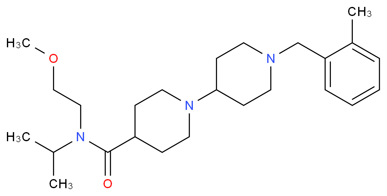 N-isopropyl-N-(2-methoxyethyl)-1'-(2-methylbenzyl)-1,4'-bipiperidine-4-carboxamide_Molecular_structure_CAS_)