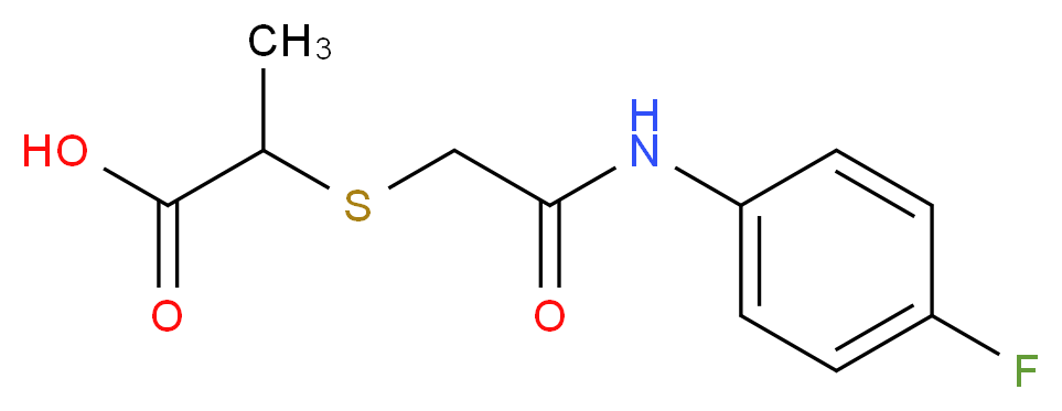 2-({2-[(4-fluorophenyl)amino]-2-oxoethyl}thio)propanoic acid_Molecular_structure_CAS_)