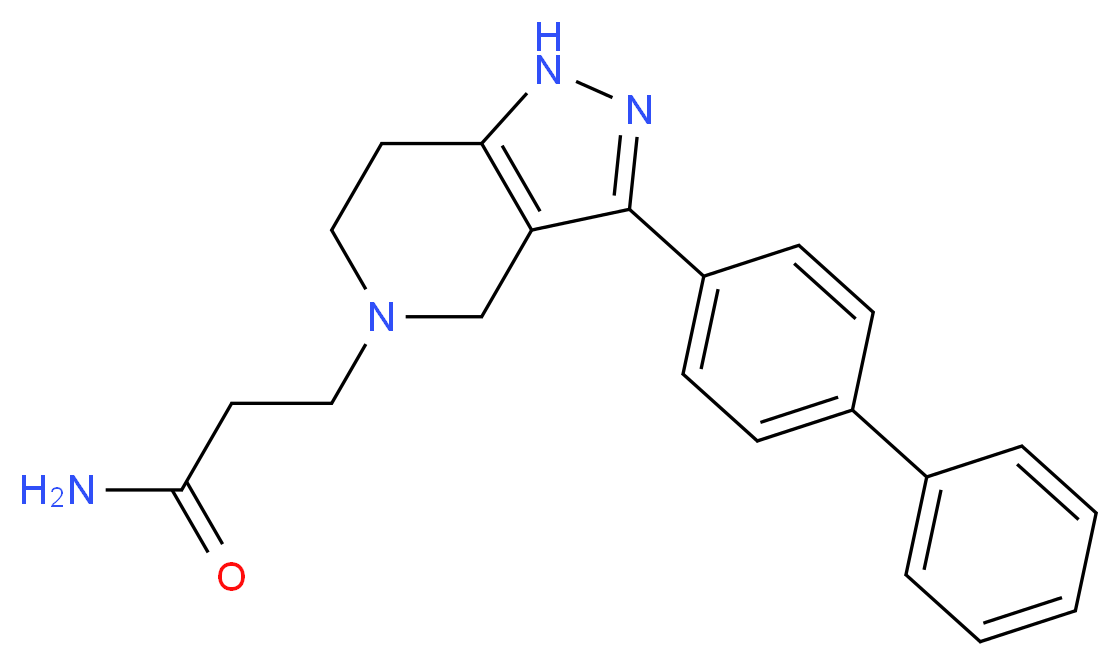 3-(3-biphenyl-4-yl-1,4,6,7-tetrahydro-5H-pyrazolo[4,3-c]pyridin-5-yl)propanamide_Molecular_structure_CAS_)