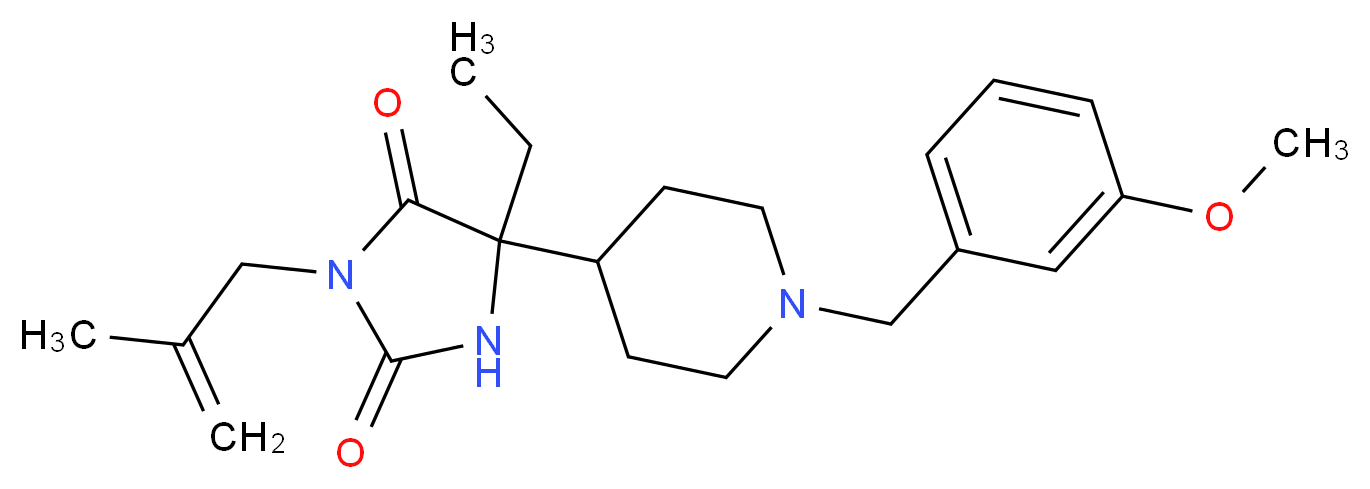 5-ethyl-5-[1-(3-methoxybenzyl)-4-piperidinyl]-3-(2-methyl-2-propen-1-yl)-2,4-imidazolidinedione_Molecular_structure_CAS_)