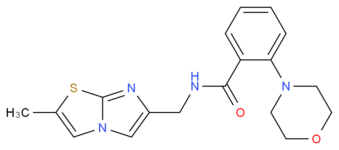 N-[(2-methylimidazo[2,1-b][1,3]thiazol-6-yl)methyl]-2-morpholin-4-ylbenzamide_Molecular_structure_CAS_)