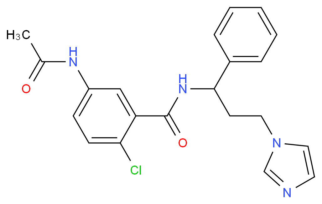 5-(acetylamino)-2-chloro-N-[3-(1H-imidazol-1-yl)-1-phenylpropyl]benzamide_Molecular_structure_CAS_)