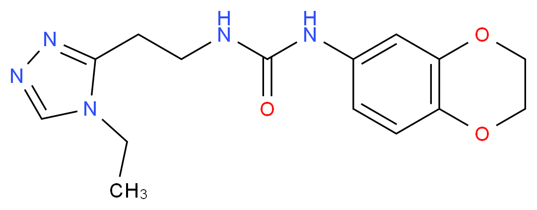 N-(2,3-dihydro-1,4-benzodioxin-6-yl)-N'-[2-(4-ethyl-4H-1,2,4-triazol-3-yl)ethyl]urea_Molecular_structure_CAS_)