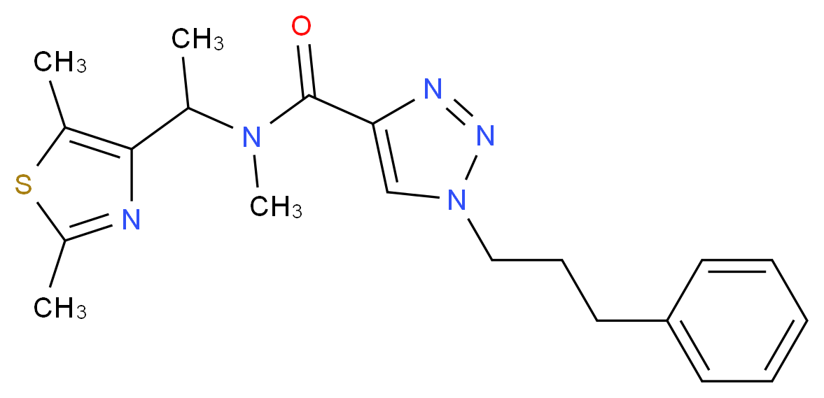 N-[1-(2,5-dimethyl-1,3-thiazol-4-yl)ethyl]-N-methyl-1-(3-phenylpropyl)-1H-1,2,3-triazole-4-carboxamide_Molecular_structure_CAS_)