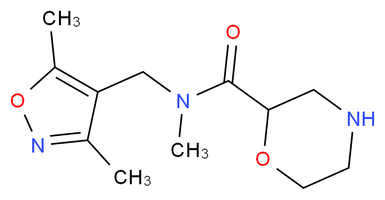 N-[(3,5-dimethylisoxazol-4-yl)methyl]-N-methylmorpholine-2-carboxamide_Molecular_structure_CAS_)