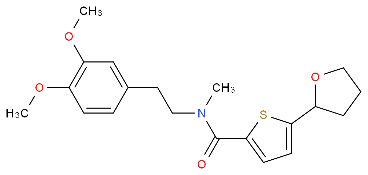 N-[2-(3,4-dimethoxyphenyl)ethyl]-N-methyl-5-(tetrahydro-2-furanyl)-2-thiophenecarboxamide_Molecular_structure_CAS_)