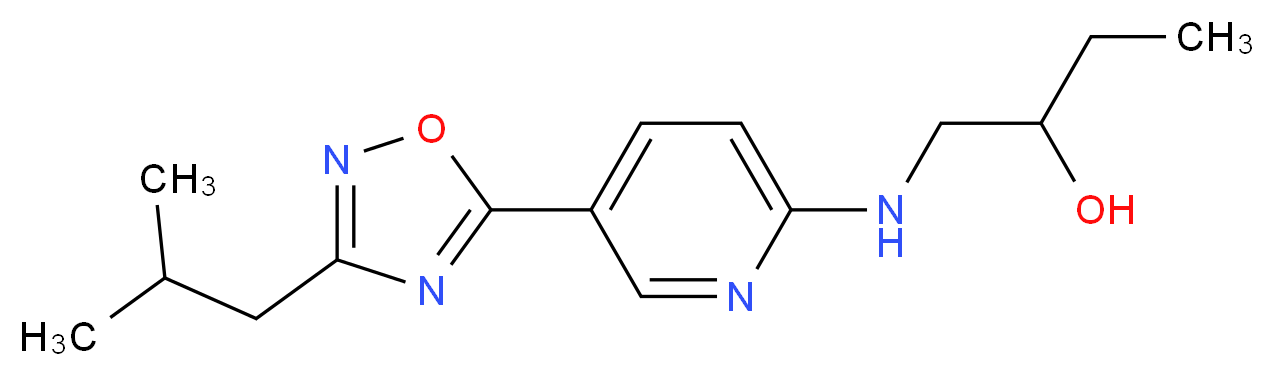1-{[5-(3-isobutyl-1,2,4-oxadiazol-5-yl)-2-pyridinyl]amino}-2-butanol_Molecular_structure_CAS_)